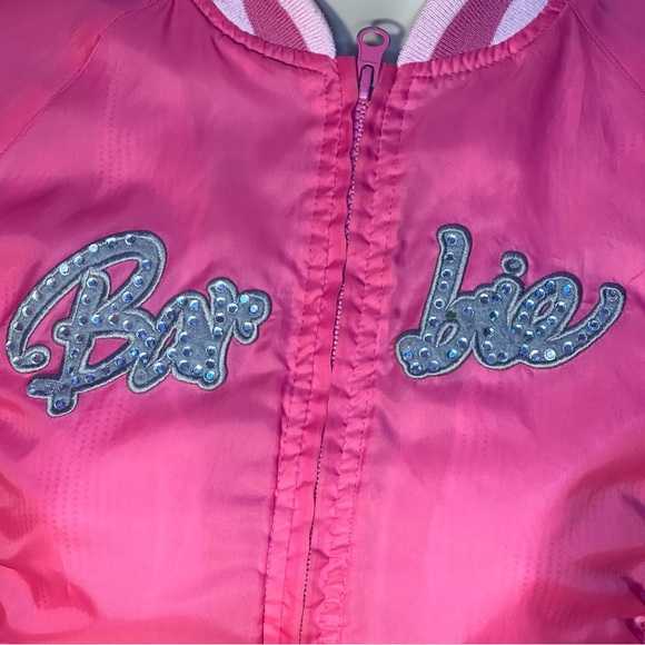 Barbie Girls Bomber Jacket - Retro Barbie Style - Pink - Size 6X - Picture 8 of 17